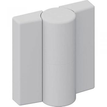 Cerniera DIN destra 52 mm x 47 mm in PA con inserto metallico bianco segnale opaco HEWI