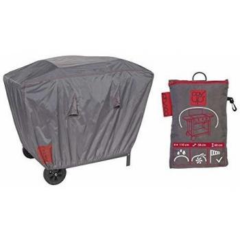 Funda protectora para barbacoa rectangular 110 x 58 x 60 cm gris