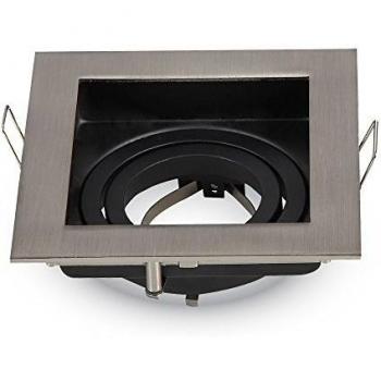 Support Encastrable V-TAC Carré Nickel pour GU10