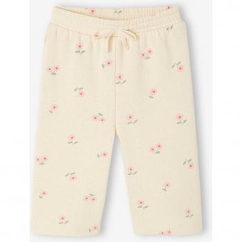 Pantalón de Bebé con Estampado Floral Vainilla