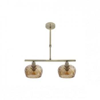 Lámpara Estela 2 Luces Cuero 41x13 Cm - Diseño Elegante