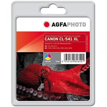 AgfaPhoto 15 ml Tintenpatrone (Cyan, Magenta, Gelb) kompatibel für Canon 5226B005, Canon CL-541XL
