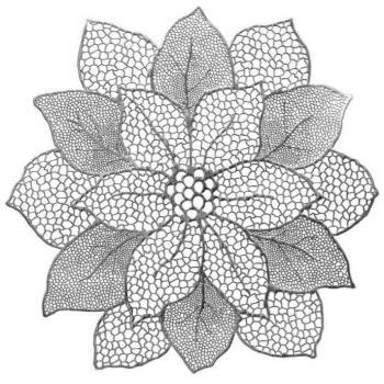 Set de Table Argenté Fleur D44cm - FEERIC LIGHTS & CHRISTMAS