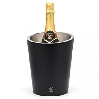 Seau à Champagne Leopold Vienne en acier inoxydable noir