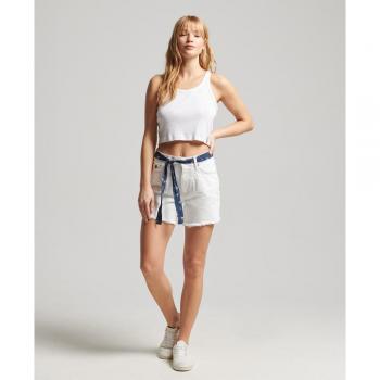 Superdry Pantalones Cortos Mujer Slim Talle Medio