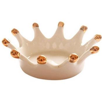 Handmade Gold Leaf Ceramic Jewelry Plate