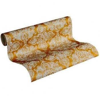 A.S. Création Vliestapete Barock Metallic Weiß 10,05 m x 0,53 m