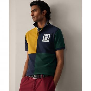 Polo Hackett Heritage Quadrifoglio Navy/Gold L
