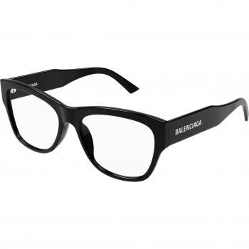 Balenciaga BB0309O 001 Squared Black Acetate Eyewear