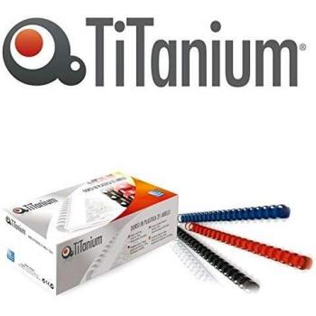 100 DORSI PLASTICI 21 ANELLI 10MM BIANCO TiTanium
