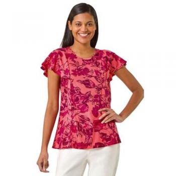 T-shirt froncé Angel en rose