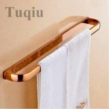 Rose Gold Brass Bathroom Set with Soap Basket