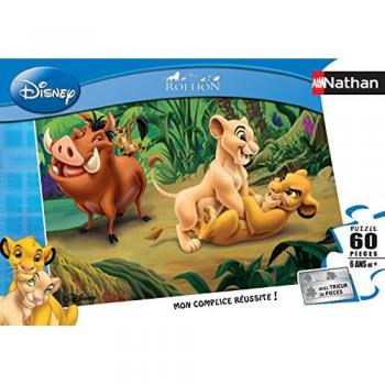 NATHAN 86558 Junior Explorer 60-Count Lion King Puzzle