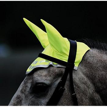 Shire’s EQUI‑FLECTOR Fly Veil – Neon Yellow Reflex Hood