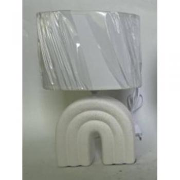 Lampada Gabin Fungo, bianca, 32 cm altezza – Atmosphera