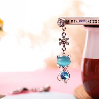Tapón Antipolvo de Cristal para Auriculares conector Jack 3.5mm gato