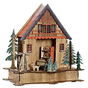 Adorno Navideño DKD Casa Verde Naranja Natural Madera 27 x 13,5 x 28 cm (3 Unidades)