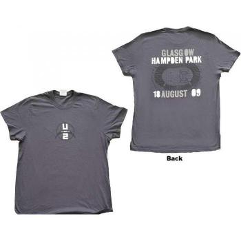 T-shirt in cotone unisex adulto U2 Tour 360° Glasgow 2009 M grigia