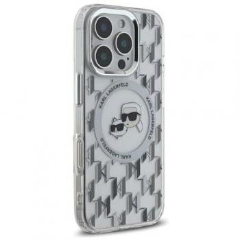 Carcasa Rígida Transparente “Monogram” de Karl Lagerfeld y Choupette para iPhone 15 Pro Max 6.7’’