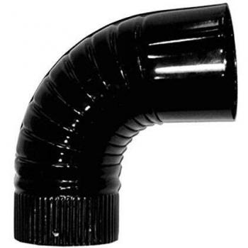 Coude 90° noir vitrifié 200 mm WOLFPACK