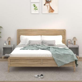 VidaXL Concrete Grey Nightstands 2 pcs 40x35x50 cm