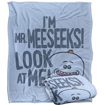 Rick & Morty Premium Velvet Comfort Blanket – 60”x50”, Ivory
