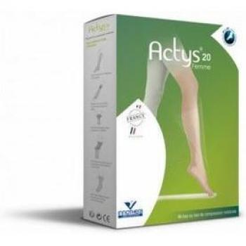 Actys 20 Medias Beige Rosa para Mujer C2+ 1 Par