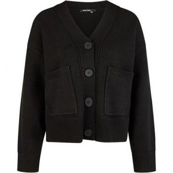 MARC AUREL Pulloverjacke mit aufgesetzten Taschen schwarz