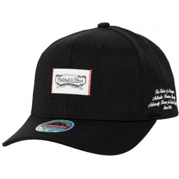 Mitchell & Ness Herren Snapback-Basecap mit Stretch-Funktion und Logo-Patch – Schwarz