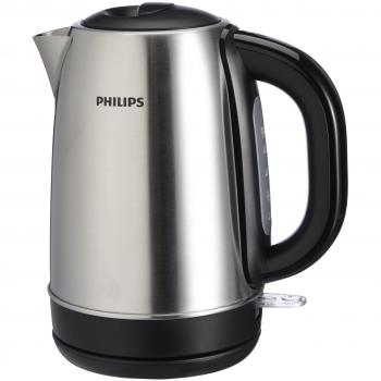 Philips Hervidor de Agua HD9320/20, 2200 W, 1.7 l, Acero Inoxidable, Negro