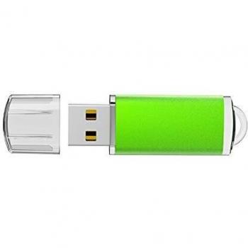 USB‑Speicherstick Vansuny 64 GB – USB 2.0, grün, mit Deckel & Leuchtanzeige