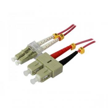 3-meter Synergy 21 S216775 Glass Fiber Cable with LSZH, OM4 Multimode, 2x LC Connectors and 2x SC Connectors, Violet (S216775)