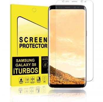ITURBOS 2 Pack Blasenfreie Klar HD Ultra Display Protector für Samsung Galaxy S8
