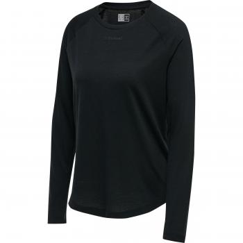 Camiseta Hummel MT Vanja Manga Larga Negra XS para Mujer