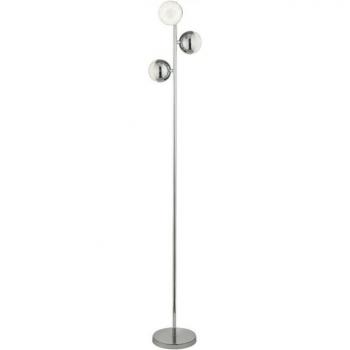 Searchlight Marbles Floor Lamp 3 Light - Chrome with Crystal Sand