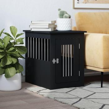 VidaXL Engineered Wood Dog Crate Furniture Black 45x62x59 cm