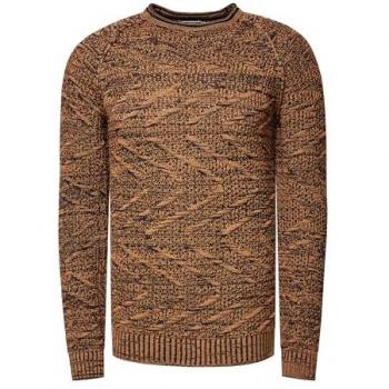 Herren-Rusty-Neal Strickpullover XXXL in Braun mit stilvollem Muster