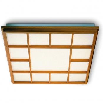 Kyoto 13 Square LED Ceiling Light in Beech Wood