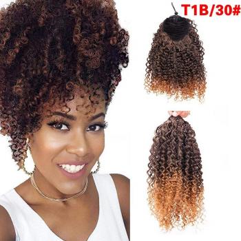 Leeons Afro Verworrene Lockige Pferdeschwanz Erweiterung - 5 Farben, Kordelzug