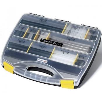 Gaines thermorétractables HellermannTyton 380‑03003 – mélange noir et transparent, taux de rétrécissement 3:1 (385 unités)