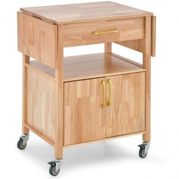 Carrello da Cucina Rotelle con Cassettiera “Ribalta Naturale”