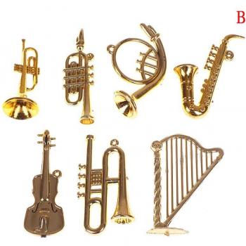 Mini Gold Plastic Christmas Tree Decoration