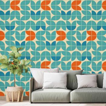 Papier peint Hxadeco Duplicate Blue Salon
