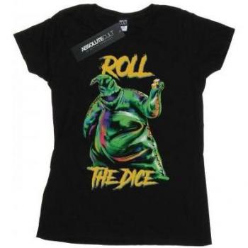 Disney Ladies Nightmare Before Christmas Oogie Boogie Dice Cotton T-Shirt L Black