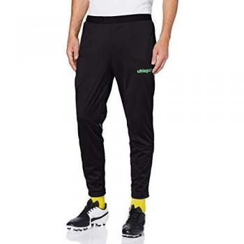 Uhlsport Stream 22 Pantalon de Jogging Homme, Noir/Vert Fluo, L