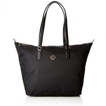 Bolso Tote Tommy Hilfiger Poppy para Mujer, Negro, 14x32x47 cm