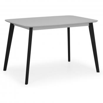 Casa 4 Seater Rectangular Dining Table, Grey and Black Grey