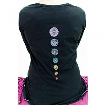 Yogamathemen Top „Chakra“ Schwarz XS