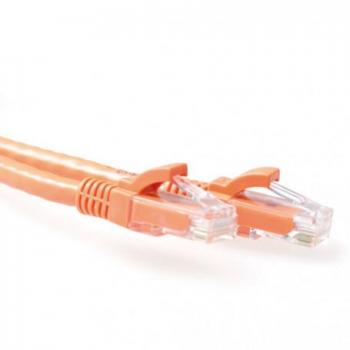 Cable de Red Ethernet Cat6A U/UTP 3 Metros Snagless Naranja con Conectores RJ45