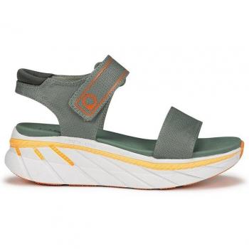 Atom - Sandalias abiertas de mujer con cierre adherente en color verde